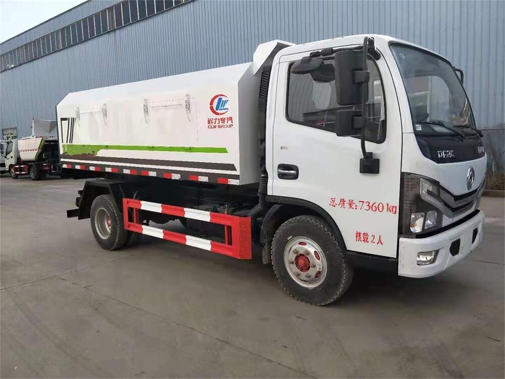 密封式垃圾車(chē)-東風(fēng)8方密封式自卸垃圾車(chē)廠(chǎng)家